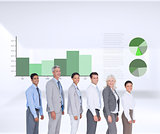 Composite image of business people looking at camera