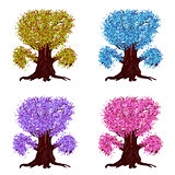 Fantasy trees of different colors