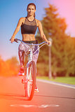 girl riding bike