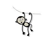 Funny monkey for your design