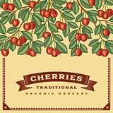 Retro cherry harvest card