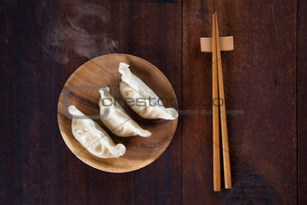 Asian food dumplings
