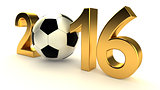 Year 2016 and soccer ball