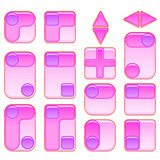 Pink and Lilac Buttons Set