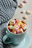 cup of hot chocolate with marshmallows 
