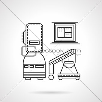 MRI equipment line vector icon