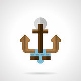 Flat color anchor vector icon