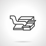 Packaging machine abstract vector icon