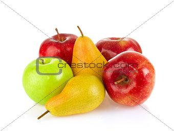 Still life apple and pear