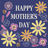 Mother's Day greeting card with flowers