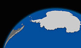 Antarctica on planet Earth political map