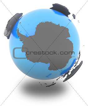 Antarctic on the globe