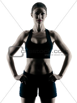 body buiding woman isolated