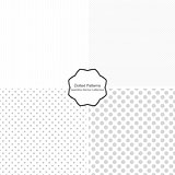 Dotted patterns. Seamless vector collection.
