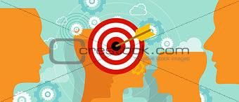 targeting customer head mind niche target market marketing concept business