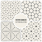 Vector Seamless Black And Whitec Pavement Pattern Collection