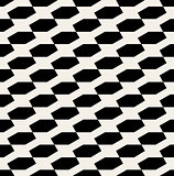 Vector Seamless Black And White Hexagonal Diadonal Pattern