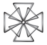 Dark grey cross logo design