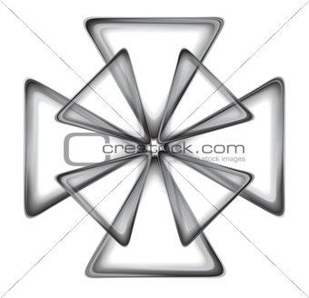 Dark grey cross logo design