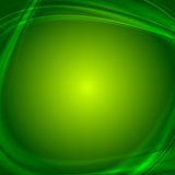 Shiny green wavy abstract background