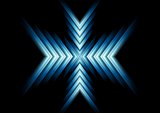 Abstract glow blue arrows design