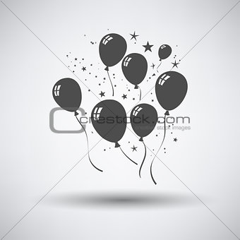 Party Balloons and Stars Icon
