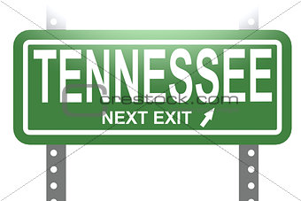 Tennessee green sign board isolated