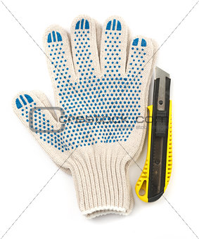 Gloves with cutter