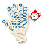 Gloves with alarm clock