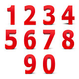 Red numbers set