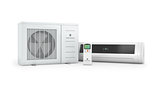 Â Air conditioners with remote control on a white background