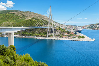 Suspension bridge in the old town of Dubrovnik