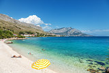 Beautiful beach close to Omis in Croatia