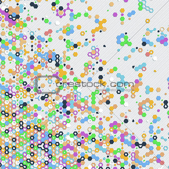 Digital background of different color chaotic elements