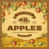 Vintage apples label