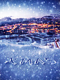 Snowy Christmas background 