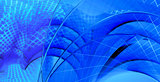 Blue abstract waves on a blue background