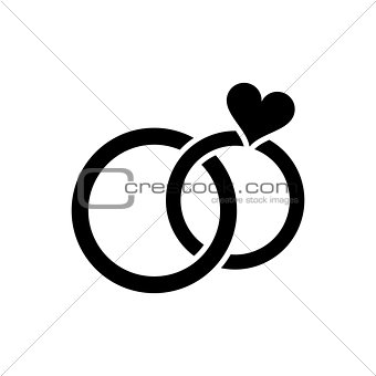Wedding rings pair icon