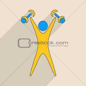 Vector exercising figure