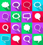 Vector speech and thought bubbles
