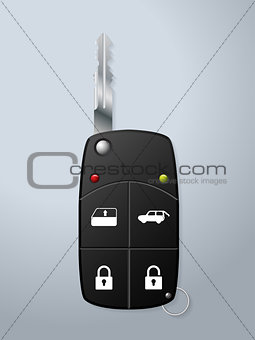 Car key with remote security functions 