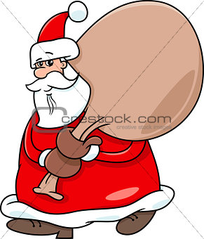 santa with sack on christmas