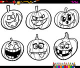 halloween pumpkins coloring page