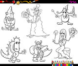 fantasy characters coloring page