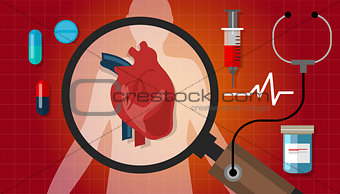 heart disease attack human health cardiology cardiovascular icon