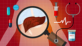 liver cancer disease illustration human anatomy sick unhealthy treatment medical