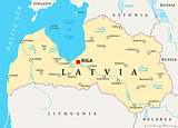 Latvia Political Map