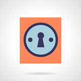 Keyhole flat color style vector icon