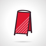 Red empty sandwich signboard vector icon