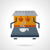 Coffee making machine flat color vector icon